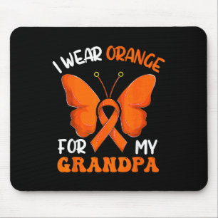 Ik Draag Oranje voor mijn opa Butterfly leukemie A Muismat