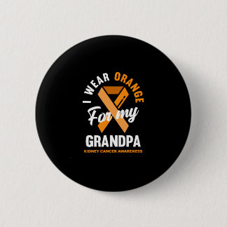 Ik draag oranje voor mijn opa nierkanker ronde button 5,7 cm