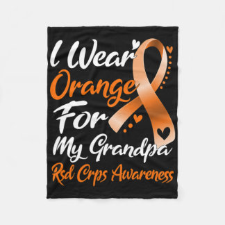 Ik Draag Oranje voor mijn opa rsd crps-bewustzijn Fleece Deken