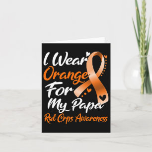 Ik Draag Oranje voor mijn Papa RSD Crps Bewustmaki Kaart