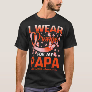 Ik Draag Oranje voor mijn papieren ADHD-bewustmaki T-shirt
