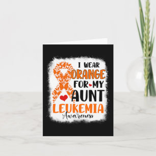 Ik Draag Oranje voor mijn tante Leukemia Awareness Kaart