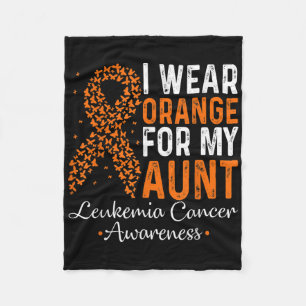 Ik draag oranje voor mijn tante - Leukemie kanker Fleece Deken