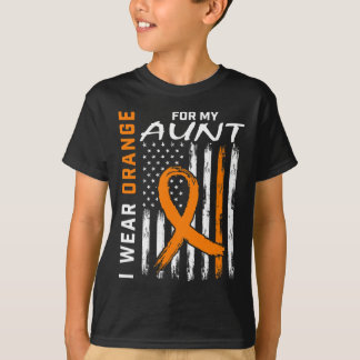 Ik Draag Oranje voor mijn tante Multiple Sclerosis T-shirt