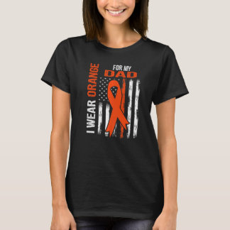 Ik Draag Oranje voor mijn vader Leukemie Awareness T-shirt