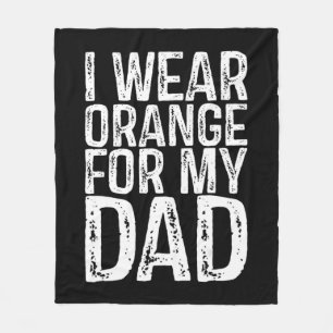 Ik Draag Oranje voor mijn vader Leukemie Bewusthei Fleece Deken
