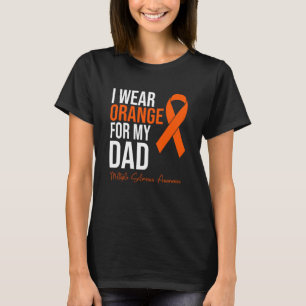 Ik draag oranje voor mijn vader MS Warrior Multipl T-shirt