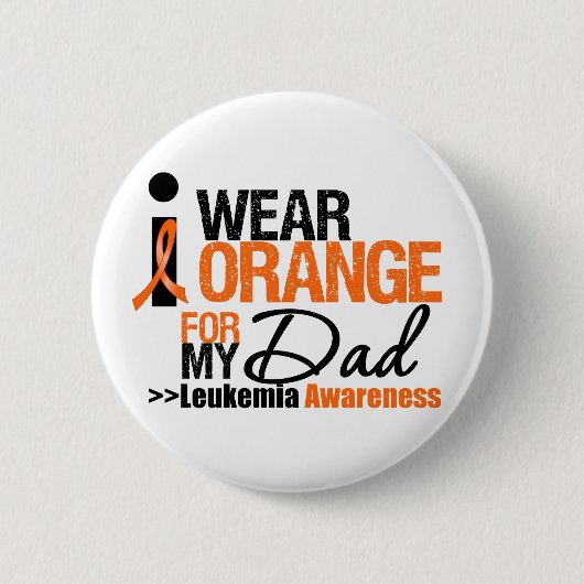 Ik Draag Oranje voor mijn vader Ronde Button 5,7 Cm (Voorkant)