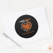 Ik Draag Oranje voor mijn vader Ronde Sticker (Envelop)