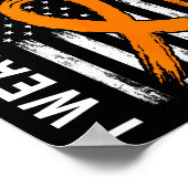 Ik Draag Oranje voor mijn vriend Leukemie Bewusthe Poster (Hoek)