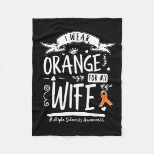 Ik Draag Oranje voor mijn vrouw mevrouw Multiple S Fleece Deken