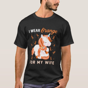 Ik draag oranje voor mijn vrouw Multiple Sclerose T-shirt