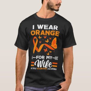Ik Draag Oranje voor mijn vrouw multiple sclerose- T-shirt