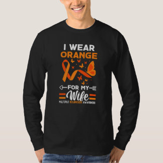 Ik Draag Oranje voor mijn vrouw multiple sclerose- T-shirt