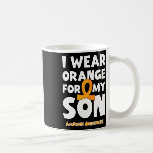 Ik draag oranje voor mijn zoon leukemie bloedkanke koffiemok