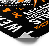 Ik Draag Oranje voor mijn zoon multiple sclerose w Poster (Hoek)