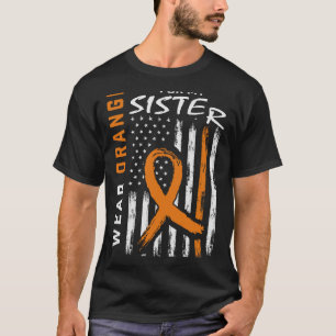 Ik Draag Oranje voor mijn zuster Leukemie Kankerwa T-shirt