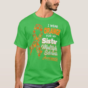 Ik Draag Oranje voor mijn zuster multiple sclerose T-shirt