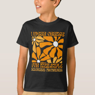Ik draag oranje voor MS Multiple Sclerose bewustzi T-shirt