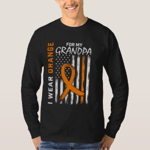 Ik draag oranje voor opa Multiple Sclerose bewust T-shirt