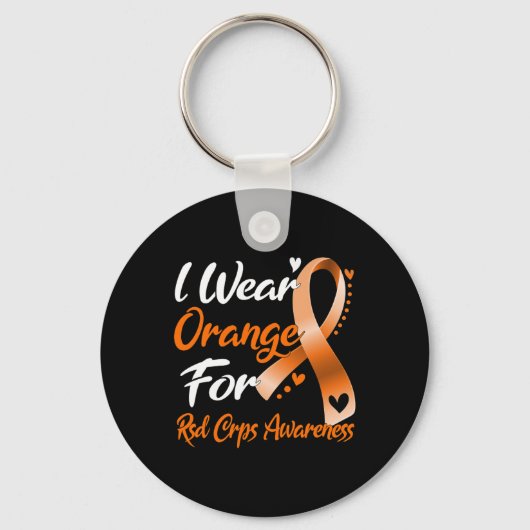 Ik Draag Oranje voor RSD Crps Bewustmaking Sleutelhanger (Voorkant)