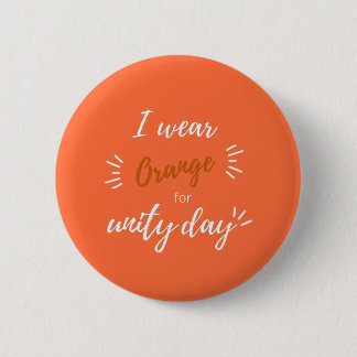 Ik Draag Oranje voor Unity Day Anti Bullying Ronde Button 5,7 Cm