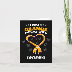 Ik Draag Oranje vrouw leukemie kankerbewustzijn bl Kaart