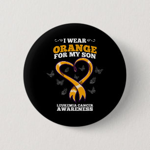 Ik draag oranje zoon leukemie kanker bewustzijn bl ronde button 5,7 cm
