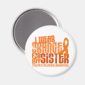 Ik Draag Oranje zus multiple sclerose MS Magneet (Voorkant / Achterkant)