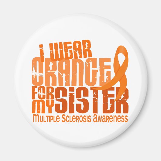 Ik Draag Oranje zus multiple sclerose MS Magneet (Voorkant)