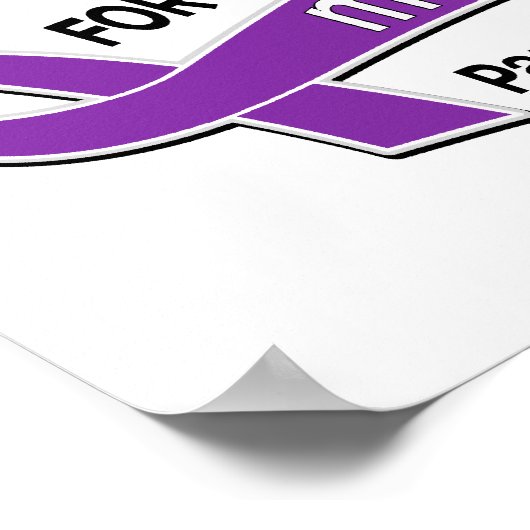 Ik Draag Paars 42 moederkanker Poster (Hoek)