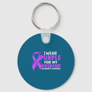 Ik Draag Paars Echtegenoot Dementie Alzheimers Bew Sleutelhanger