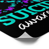 Ik Draag Paars en Blauwgroen voor mijn broer Suici Poster (Hoek)