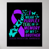 Ik Draag Paars en Blauwgroen voor mijn broer Suici Poster (Voorkant)