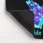 Ik Draag Paars en Blauwgroen voor mijn moeder zelf Muismat (Hoek)