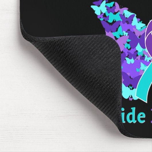 Ik Draag Paars en Blauwgroen voor mijn moeder zelf Muismat (Hoek)