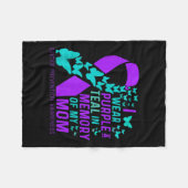 Ik Draag Paars en Blauwgroen voor mijn zuster Suic Fleece Deken (Voorkant (Horizontaal))