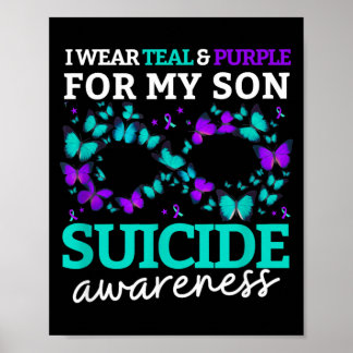 Ik draag paars en turquoise voor de preventie voor poster