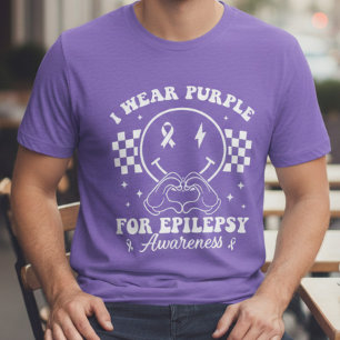 Ik Draag Paars Epilepsiebewustzijn Tri-Blend Shirt
