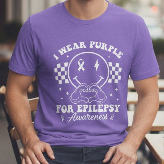 Ik Draag Paars Epilepsiebewustzijn Tri-Blend Shirt