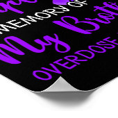 Ik Draag Paars geheugen van een breder bewustzijn  Poster (Hoek)