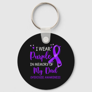 Ik Draag Paars geheugen van pap overdosis Sleutelhanger