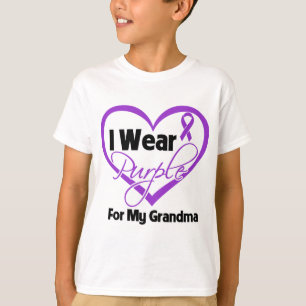 Ik Draag Paars Heart Ribbon - oma T-shirt