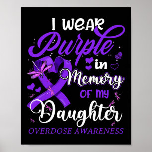 Ik Draag Paars in geheugen voor mijn dochter overd Poster