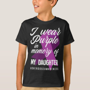 Ik Draag Paars in geheugen voor mijn dochter overd T-shirt