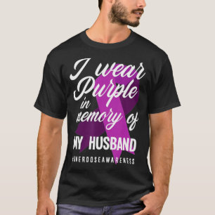 Ik Draag Paars in geheugen voor mijn man overdosis T-shirt