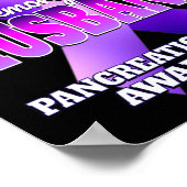 Ik Draag Paars in herinnering aan mijn man pancrea Poster (Hoek)