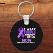 Ik Draag Paars in herinnering aan mijn moeder over Sleutelhanger (Voorkant)