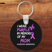 Ik Draag Paars in herinnering aan mijn moeder over Sleutelhanger (Achterkant)