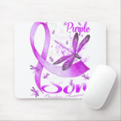 Ik Draag Paars in herinnering aan mijn zoon Dragon Muismat (Met muis)